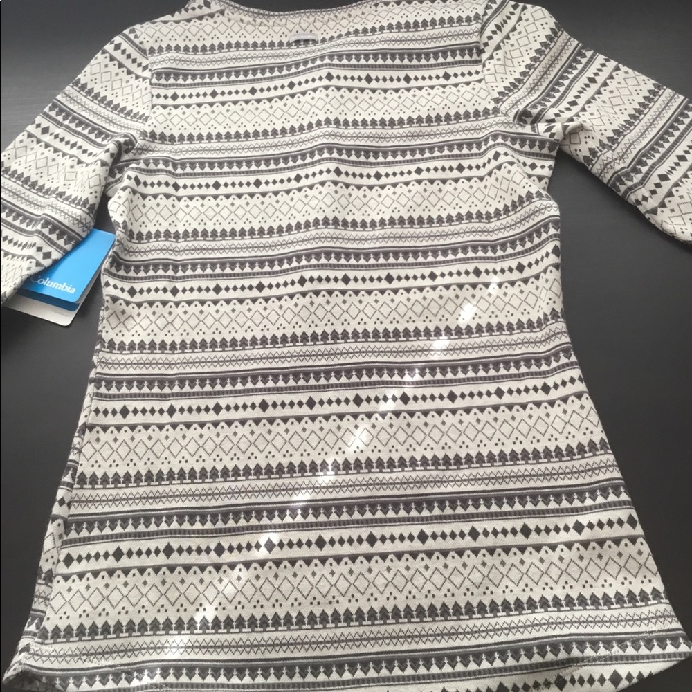 Columbia long sleeve Top, Gray Black , Size Medium NWT - Picture 8 of 13